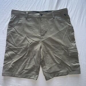 Gerry Shorts Mens 36x9" Cargo Outdoor Beige Hiking Shorts Zipper Pockets READ